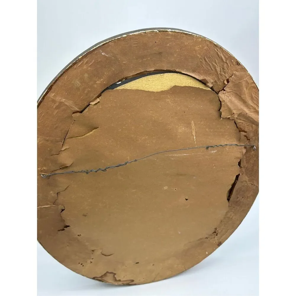 Antique Louis XVI Style Neoclassical Gilt Wood Gold Wall Mirror Ribbon Motif